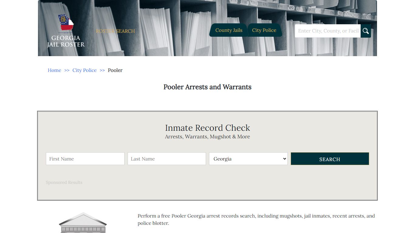 Pooler Arrests and Warrants | Georgia Jail Inmate Search